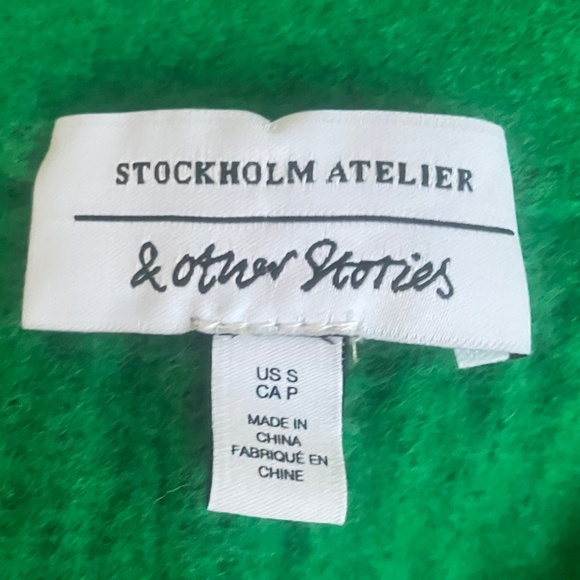 & Other Stories V-Neck Cardigan Emerald Green Size Small - Picture 3 of 12